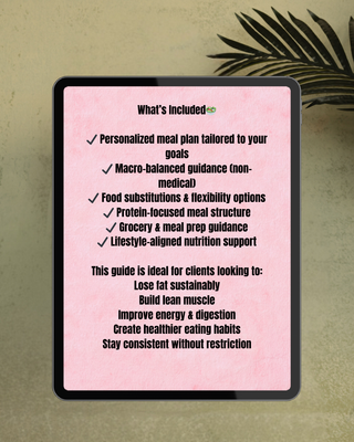 Custom Meal Plan & Nutrition Guide